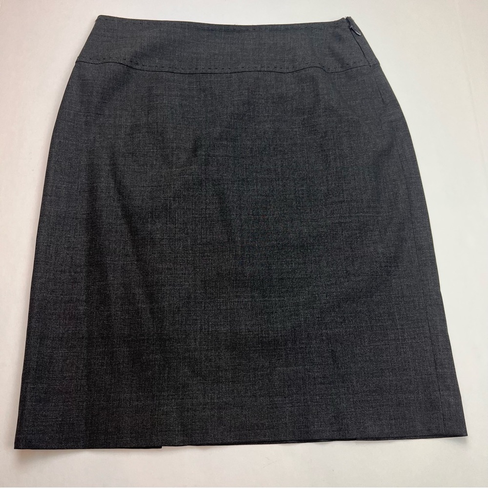 Elie‎ Tahari Womens Size 2 Grey Gray Wool Blend Skirt Preppy Office Professional